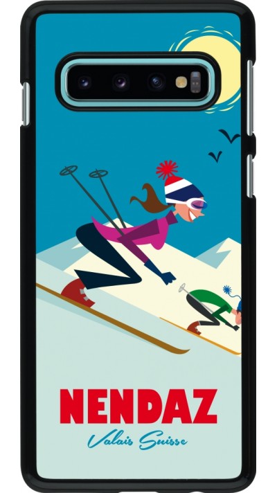 Samsung Galaxy S10 Case Hülle - Nendaz Ski Downhill