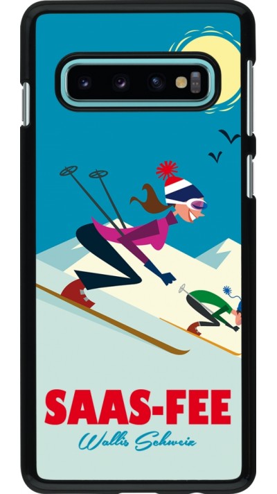 Samsung Galaxy S10 Case Hülle - Saas-Fee Ski Downhill