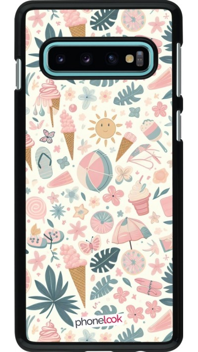 Samsung Galaxy S10 Case Hülle - Sommer Pink Muster