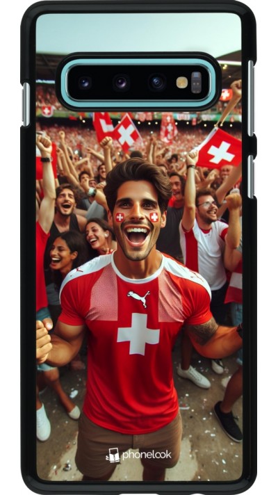 Samsung Galaxy S10 Case Hülle - Schweizer Fan Euro 2024