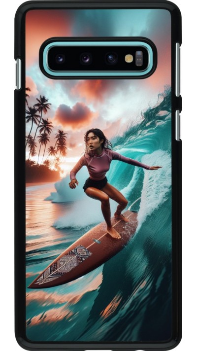 Samsung Galaxy S10 Case Hülle - Surferin aus Bali