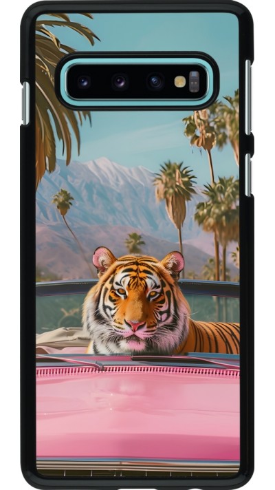 Samsung Galaxy S10 Case Hülle - Tiger Auto rosa