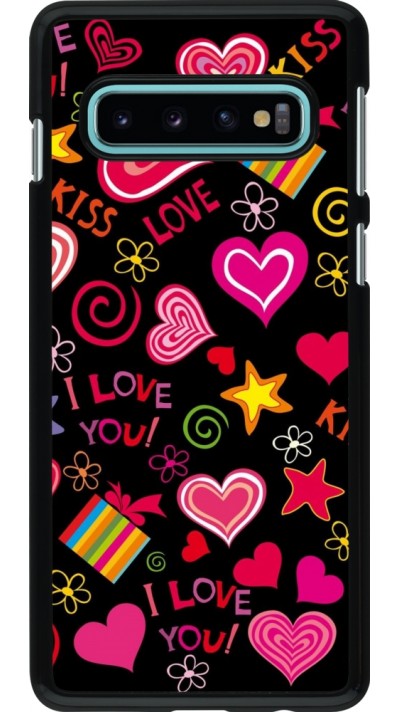 Samsung Galaxy S10 Case Hülle - Valentine 2023 love symbols