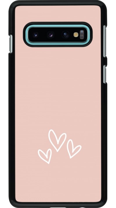 Samsung Galaxy S10 Case Hülle - Valentine 2023 three minimalist hearts