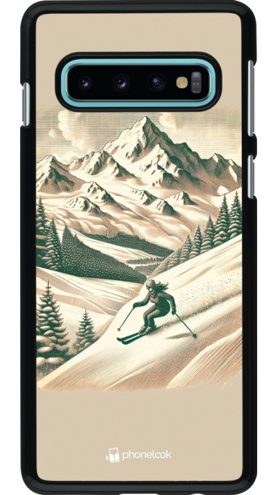 Coque Samsung Galaxy S10 - Vintage Ski Mountain