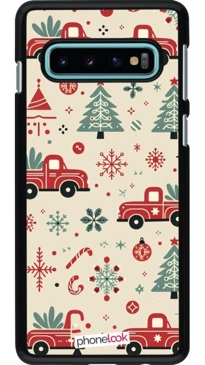 Samsung Galaxy S10 Case Hülle - Weihnachten 2024 Lkw Tanne