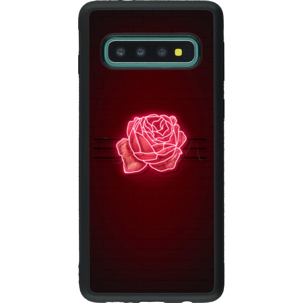 Samsung Galaxy S10 Case Hülle - Silikon schwarz Spring 23 neon rose