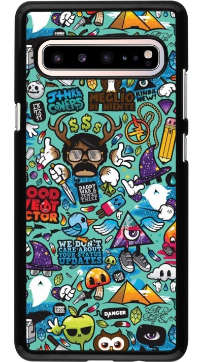 Samsung Galaxy S10 5G Case Hülle - Mixed Cartoons Turquoise
