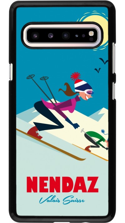 Samsung Galaxy S10 5G Case Hülle - Nendaz Ski Downhill