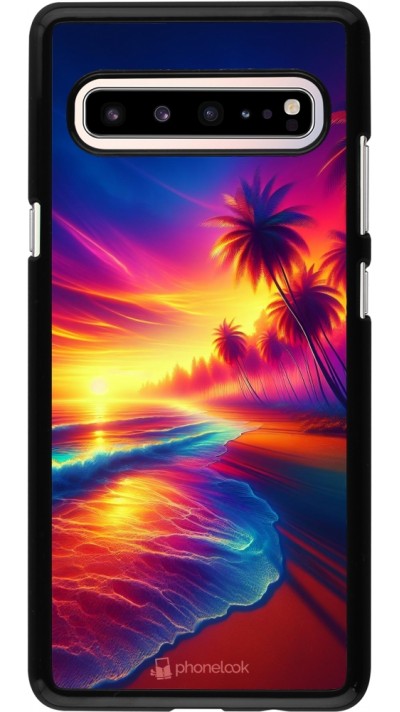 Samsung Galaxy S10 5G Case Hülle - Strand Sonnenuntergang auffällig