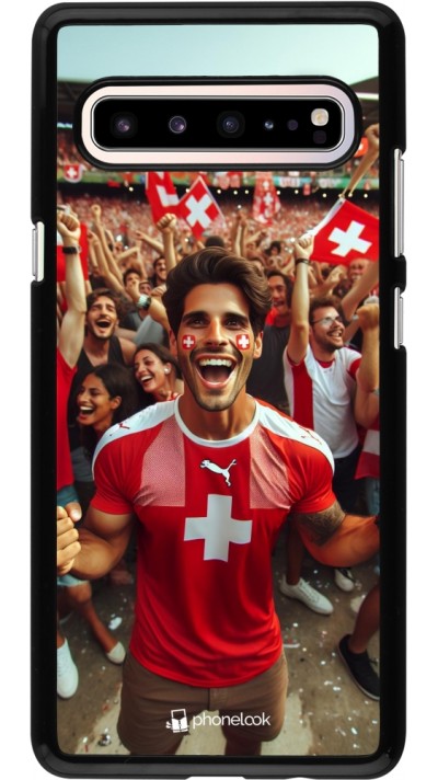Samsung Galaxy S10 5G Case Hülle - Schweizer Fan Euro 2024