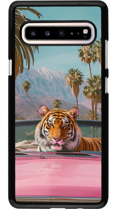 Samsung Galaxy S10 5G Case Hülle - Tiger Auto rosa