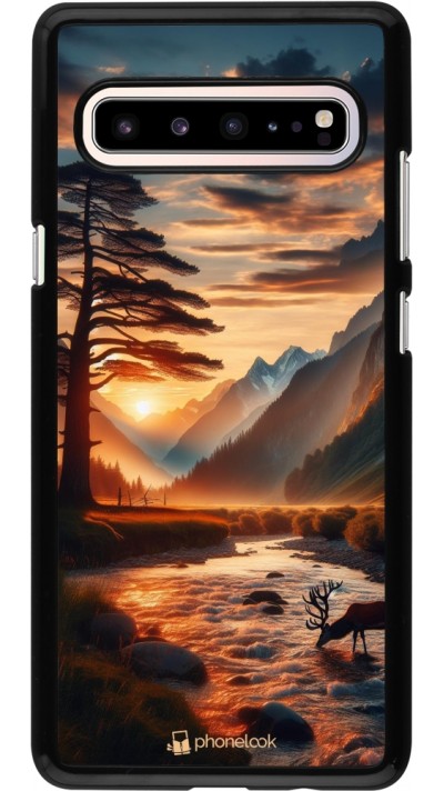 Coque Samsung Galaxy S10 5G - Valley Sunset Deer Tree