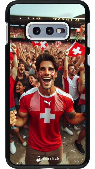 Samsung Galaxy S10e Case Hülle - Schweizer Fan Euro 2024