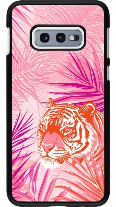 Samsung Galaxy S10e Case Hülle - Tiger Palmen rosa