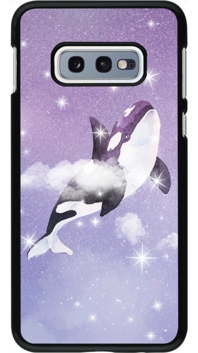 Hülle Samsung Galaxy S10e - Whale in sparking stars