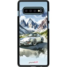 Coque Samsung Galaxy S10+ - Porsche 911 Mountain Watercolor