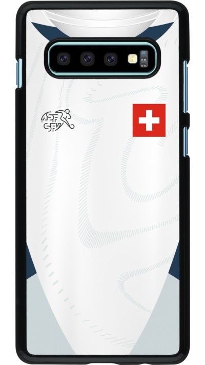 Samsung Galaxy S10+ Case Hülle - Schweiz Away personalisierbares Fussballtrikot