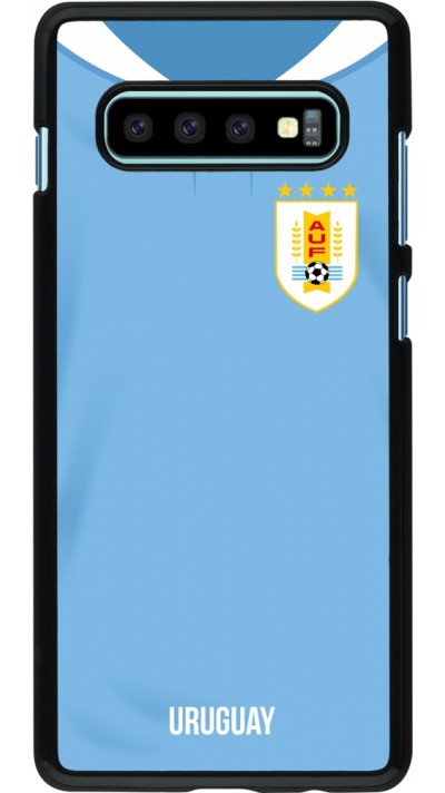 Samsung Galaxy S10+ Case Hülle - Uruguay 2022 personalisierbares Fussballtrikot