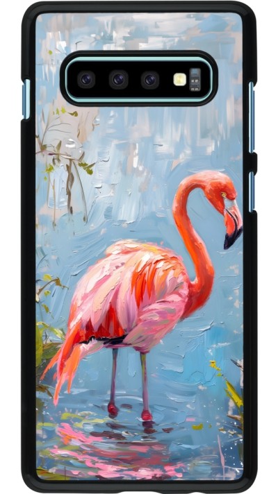 Samsung Galaxy S10+ Case Hülle - Paint Flamingo