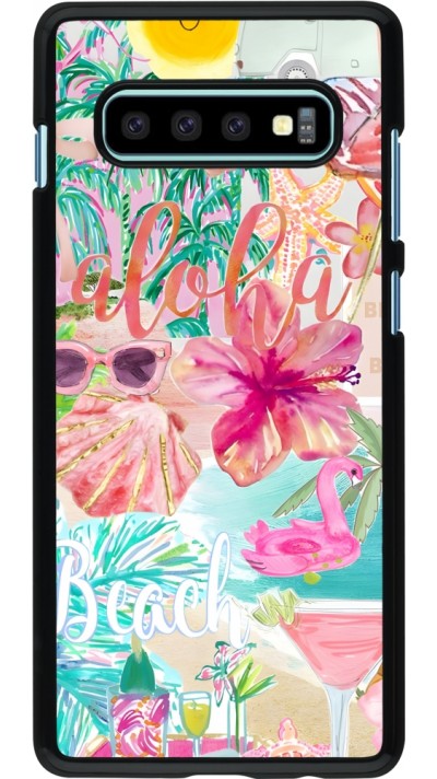 Samsung Galaxy S10+ Case Hülle - Preppy Collage Aloha