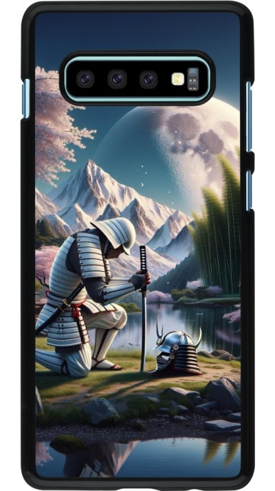 Samsung Galaxy S10+ Case Hülle - Samurai Katana Mond