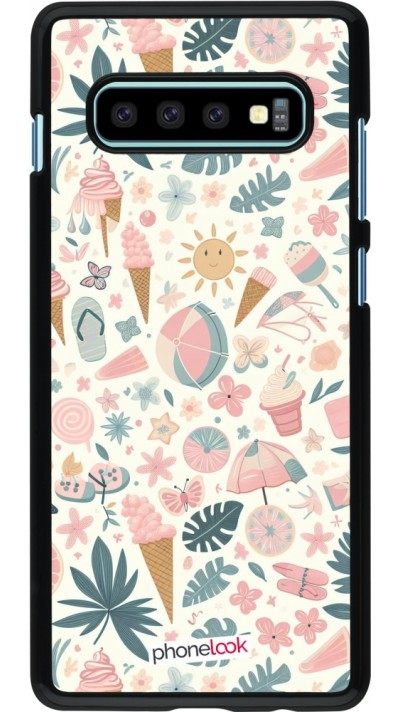 Samsung Galaxy S10+ Case Hülle - Sommer Pink Muster