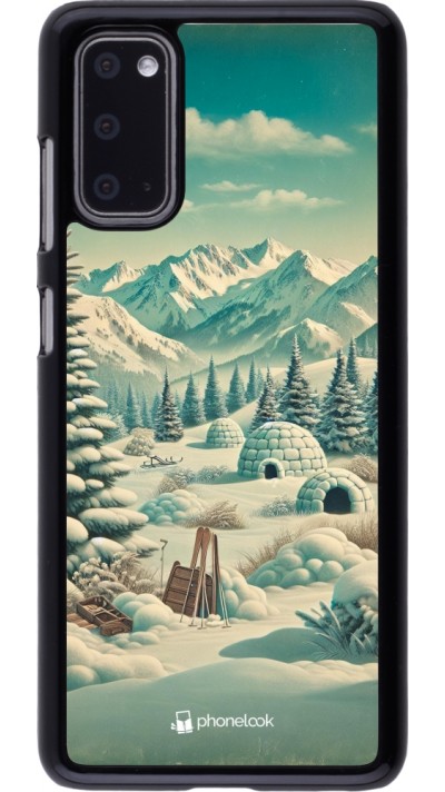 Coque Samsung Galaxy S20 - Vintage Snowy Mountain Igloo