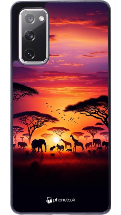 Samsung Galaxy S20 FE 5G Case Hülle - Safari Sonnenuntergang Wildtiere