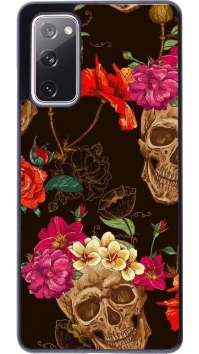 Coque Samsung Galaxy S20 FE - Skulls and flowers