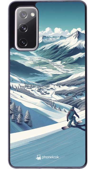 Samsung Galaxy S20 FE 5G Case Hülle - Snowboarder Berg