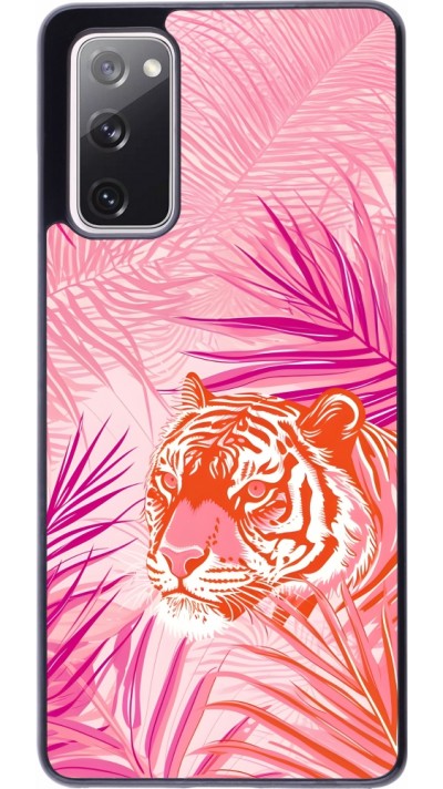 Samsung Galaxy S20 FE 5G Case Hülle - Tiger Palmen rosa