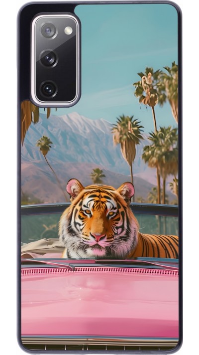 Samsung Galaxy S20 FE 5G Case Hülle - Tiger Auto rosa