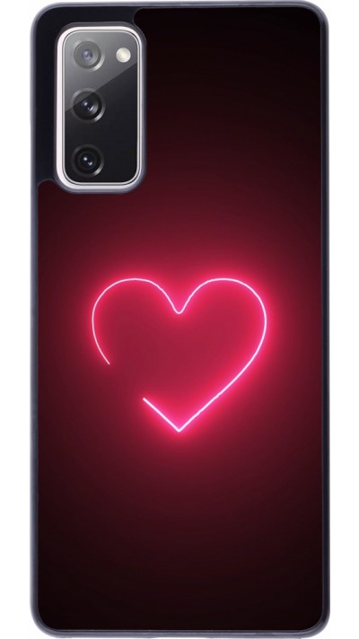 Samsung Galaxy S20 FE 5G Case Hülle - Valentine 2023 single neon heart