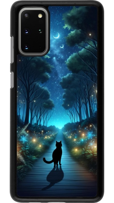 Coque Samsung Galaxy S20+ - Chat noir promenade