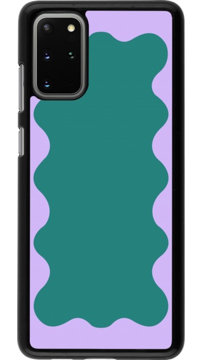 Coque Samsung Galaxy S20+ - Wavy Rectangle Green Purple