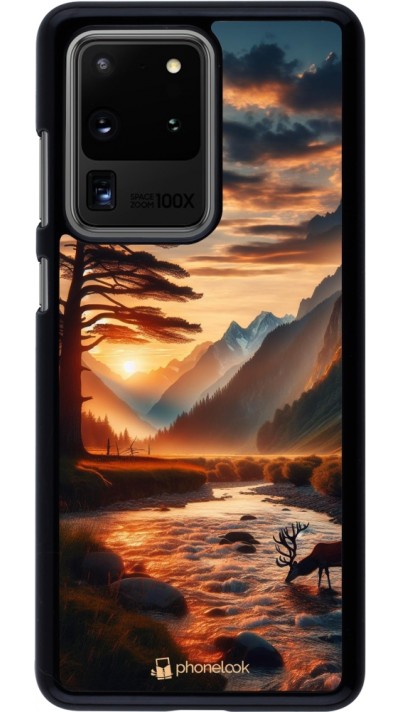 Coque Samsung Galaxy S20 Ultra - Valley Sunset Deer Tree