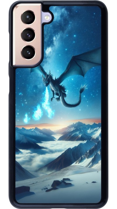 Samsung Galaxy S21 5G Case Hülle - Drache nächtliche Berg