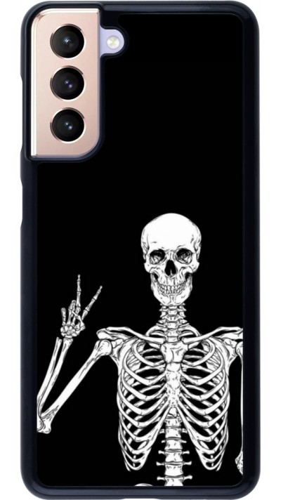 Samsung Galaxy S21 5G Case Hülle - Halloween 2023 peace skeleton