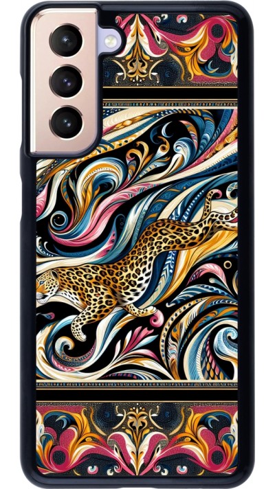 Samsung Galaxy S21 5G Case Hülle - Leopard Abstrakte Kunst