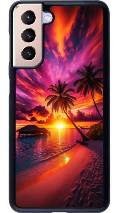 Samsung Galaxy S21 5G Case Hülle - Malediven Abenddämmerung Glückseligkeit