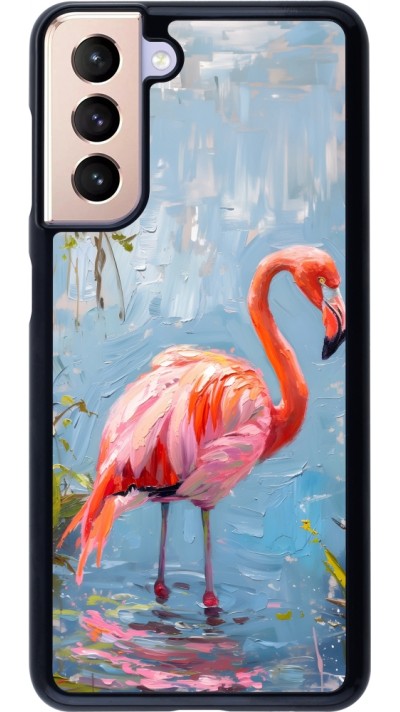 Samsung Galaxy S21 5G Case Hülle - Paint Flamingo