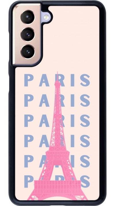 Samsung Galaxy S21 5G Case Hülle - Paris Pink Print