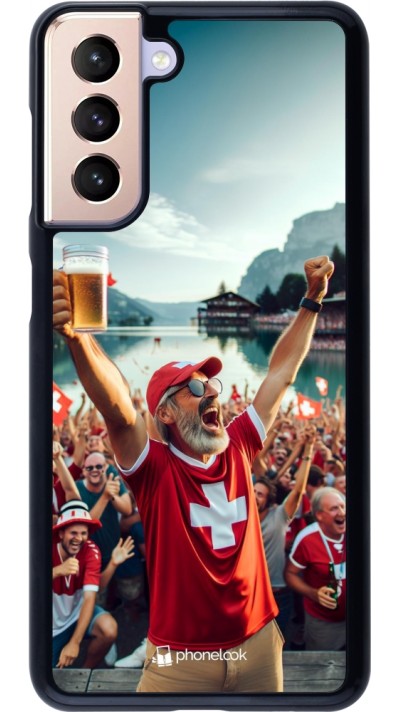 Samsung Galaxy S21 5G Case Hülle - Schweizer Sieg Fanzone Euro 2024