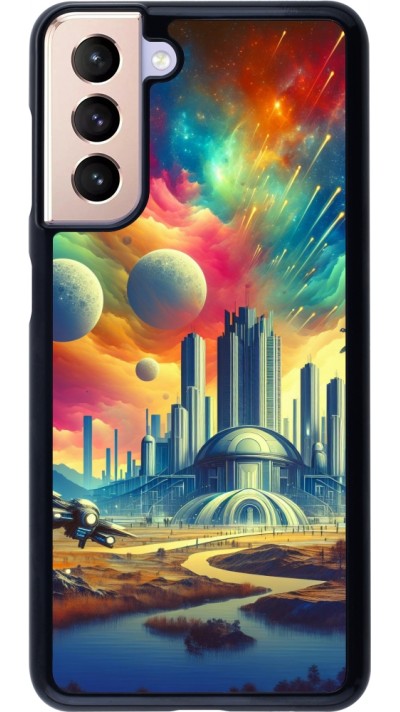 Samsung Galaxy S21 5G Case Hülle - Futuristische Stadt ausserhalb der Kuppel