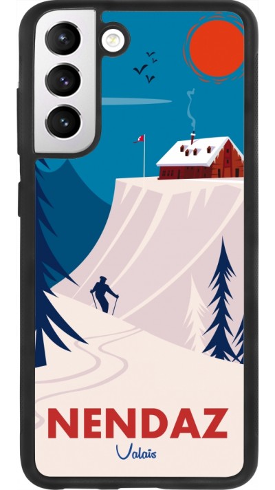 Samsung Galaxy S21 FE 5G Case Hülle - Silikon schwarz Nendaz Cabane Ski