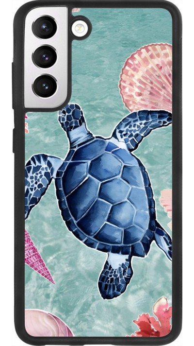 Samsung Galaxy S21 FE 5G Case Hülle - Silikon schwarz Preppy Turtle