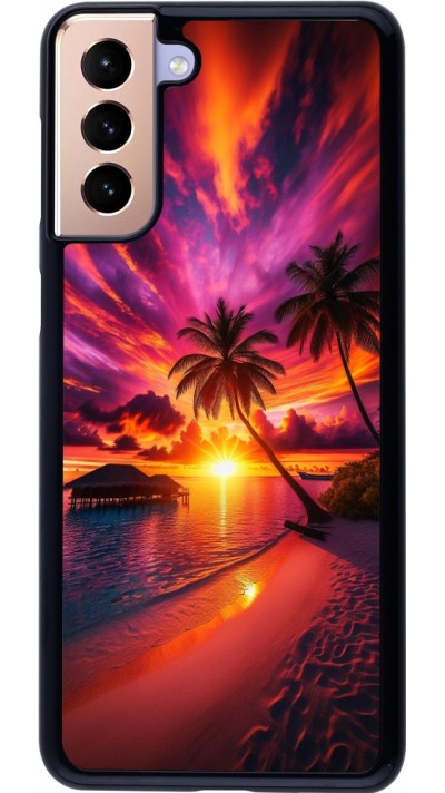 Samsung Galaxy S21+ 5G Case Hülle - Malediven Abenddämmerung Glückseligkeit