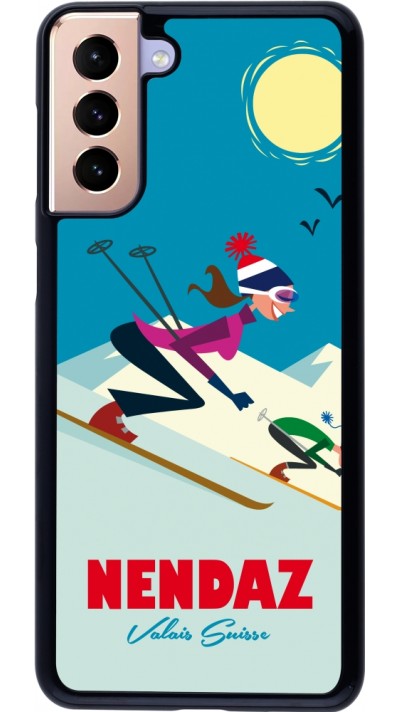 Samsung Galaxy S21+ 5G Case Hülle - Nendaz Ski Downhill