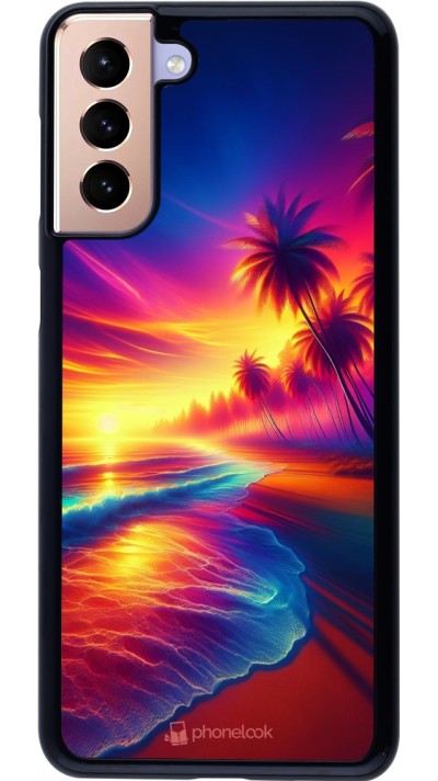 Samsung Galaxy S21+ 5G Case Hülle - Strand Sonnenuntergang auffällig